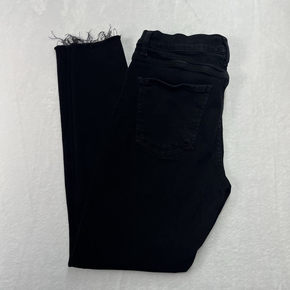 AGOLDE Sophie Skinny Jeans Womens 28 Black Raw Hem Basics Denim Staple